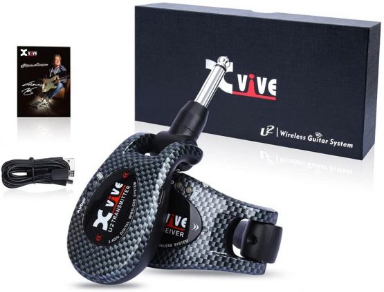 Xvive U2 Wireless Digital Transmitter/Receiver System for Guitar, Bass and Other Instruments, Rechargeable, 2.4 GHz Carbon - Image 2