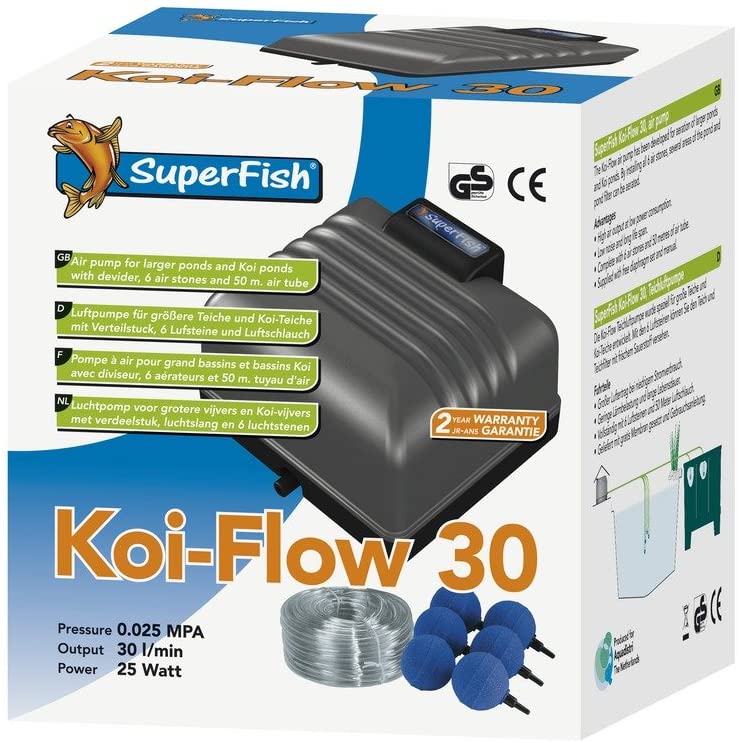 Superfish Koi Flow 30 Set 1,800L/h 25w, Black