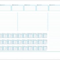 Herlitz 10621506 Desk Pad Paper 16/17/18 58x38 cm 50 Sheets Printed in Two Colours