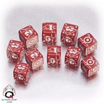United K. Battle Dice: Red/White (10)