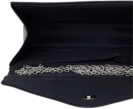 Girly HandBags Glitter Flap Shimmer Clutch Bag - Image 4