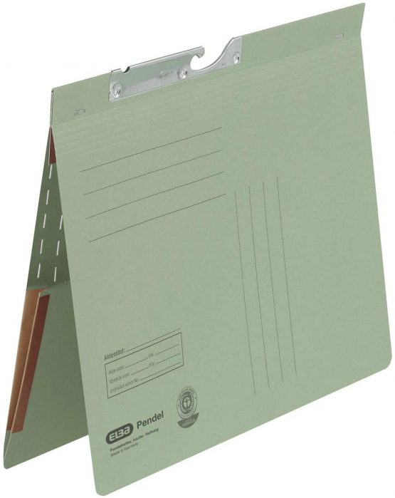 Elba 90463BL Suspension File Manila Cardboard Recycled Material 320 g/m² Commercial Binding and Slit Pack of 50 Blue Hanging Files, Manila Cardboard (RC) 320g / m² Blue - Image 2