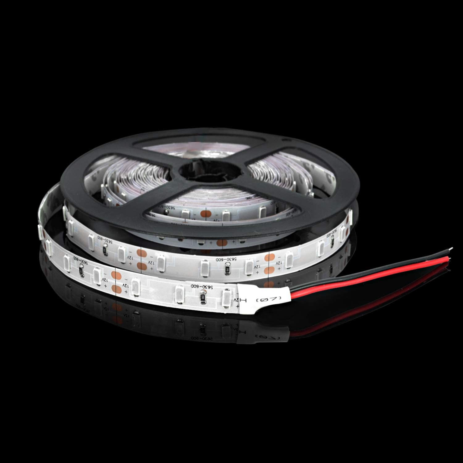 Red LED Strip Light 16ft/5M 300 Units SMD 5630 12V Non-waterproof IP20 LED Tape Ribbon Lighting (NO Power Supply/Plug) - Image 2