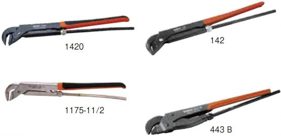 Bahco 142 "Swedish Model" Pipe Wrench, Red/Black, 426 mm - Image 3