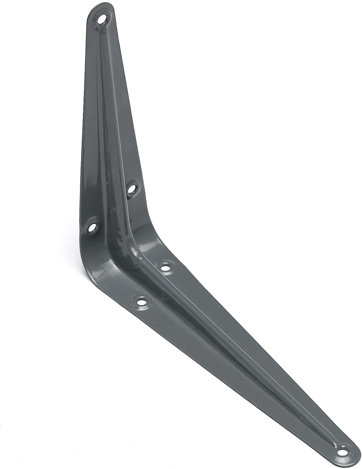Merriway BH05651 (20 Pcs) London Style Shelf Bracket, Grey 250 x 200 mm (10 x 8 inch), Load 20 kilogram - Pack of 20 Pieces
