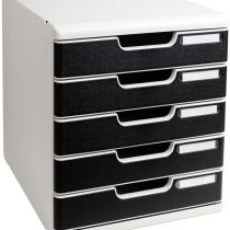 Exacompta Modulo A4 Office, 5 Closed drawers - Light Grey/Black