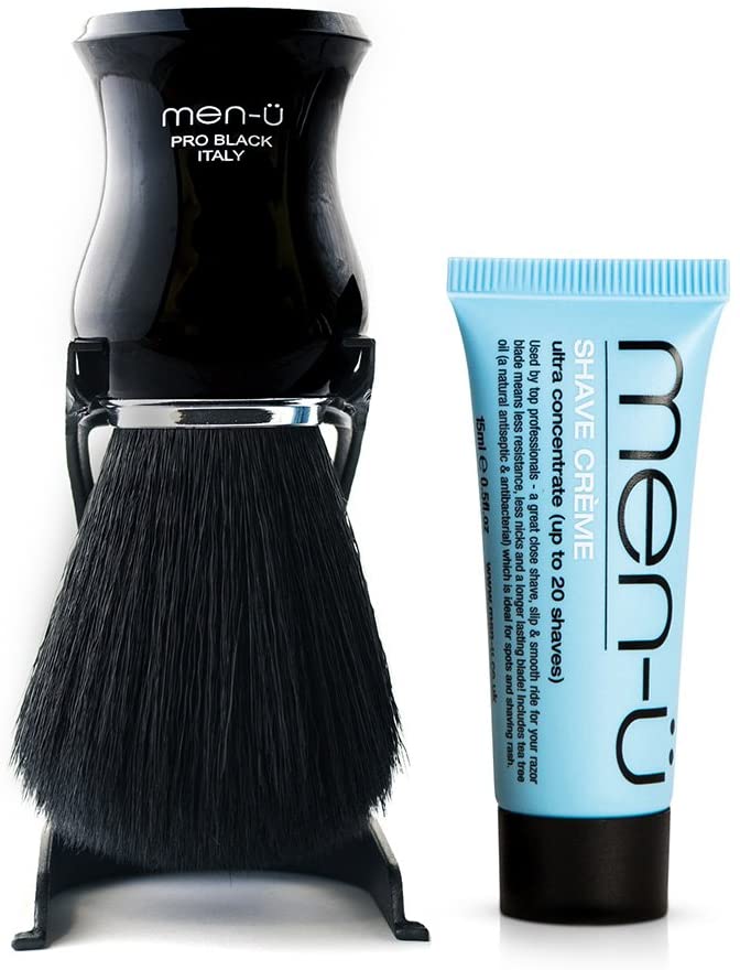 men-u PRO BLACK SHAVING BRUSH set