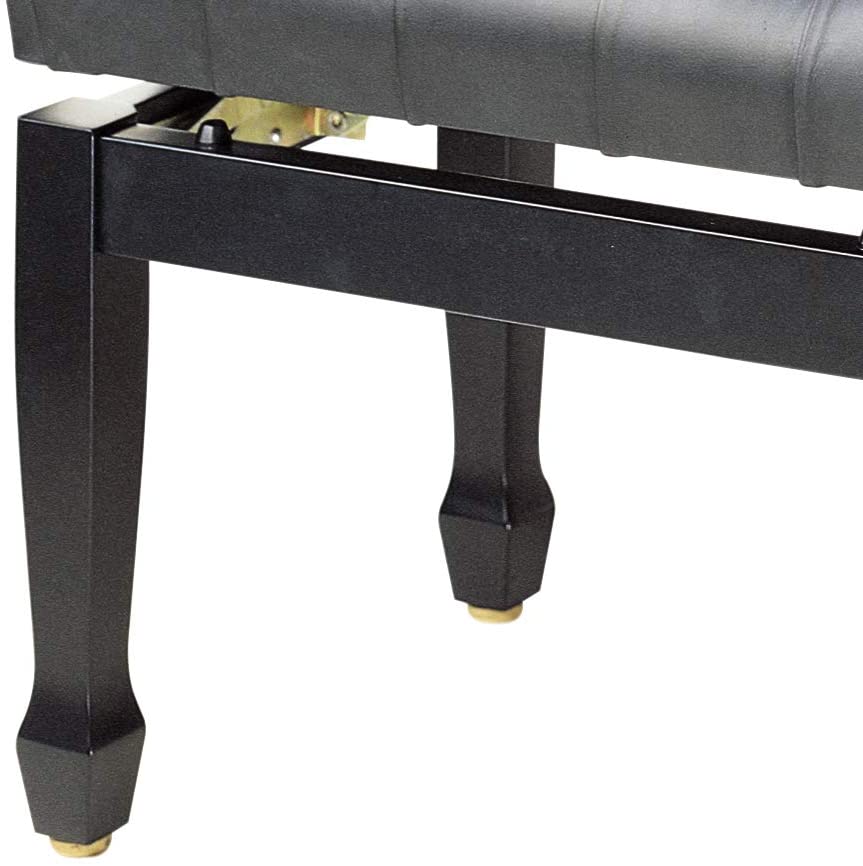 Stagg PB85 BKP LBK Concert Piano Bench - Black, Black Polish - Image 3