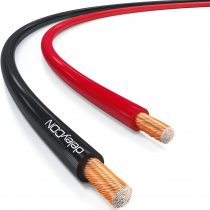 deleyCON 10m (32.81 ft.) Loudspeaker Cable 2x 1.5mm² Speaker Cable CCA Copper-Coated Aluminium 2x48x0.20mm Filaments Polarity Marking - Red/Black