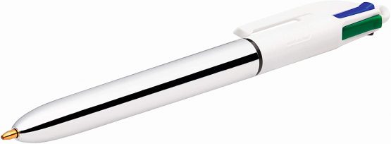 Bic 4 Colours Shine Unisex Fashion 4C 1 Tape Free Twist Retractable Ballpoint Pen with Three Colours - Image 4