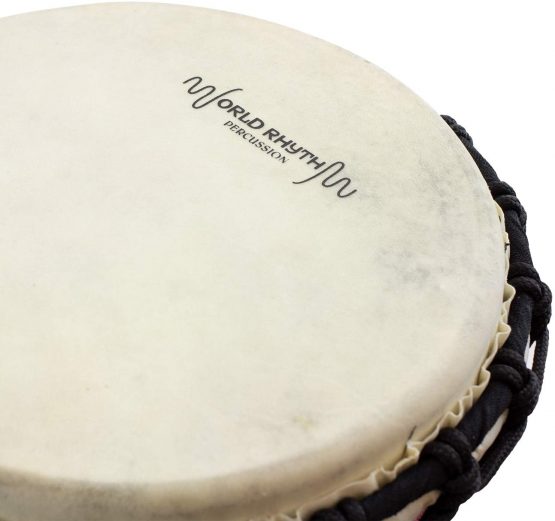 World Rhythm MDJ002-RD 10” Rope Tuned Djembe Drum – Red African Synthetic Hand Drum - Image 2