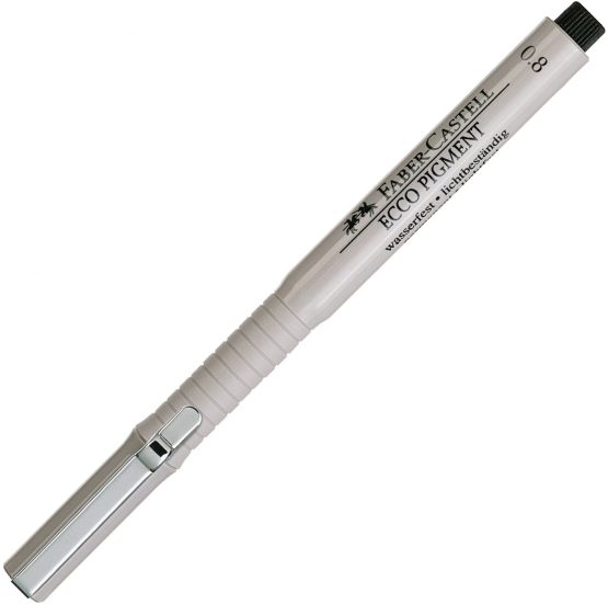 Faber-Castell Ecco Pigment Fibre Tip Pen, 0.8mm, Black - Image 3