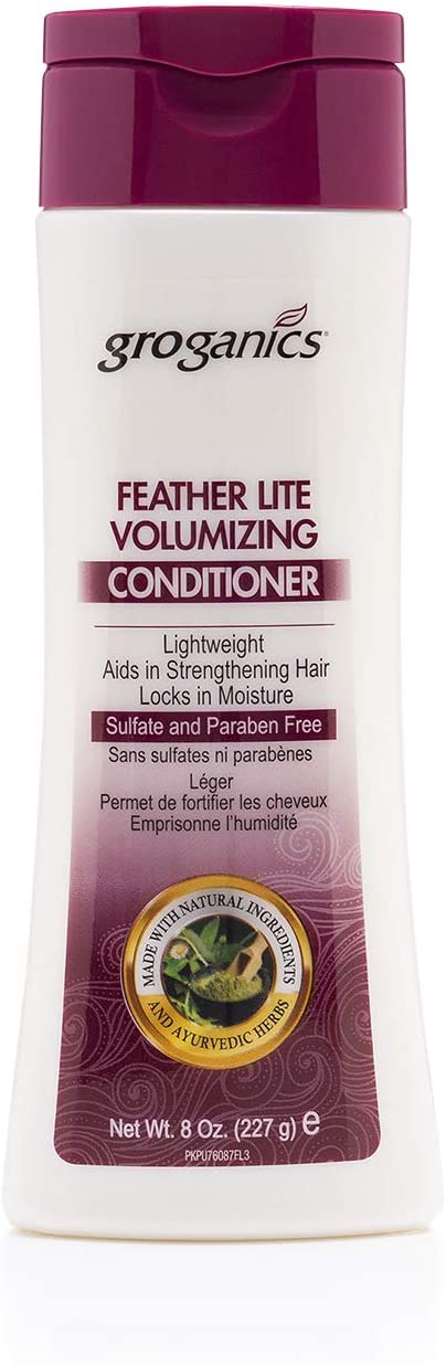 Groganics Feather Lite Super Gentle Formula Volumizing Conditioner, 227 g (Pack of 1)
