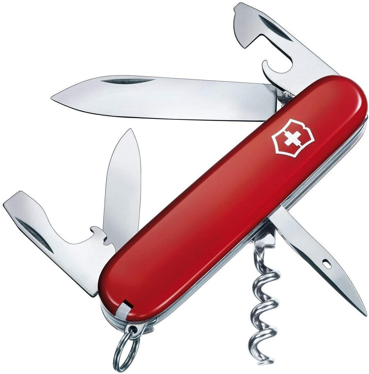 Victorinox Spartan Swiss Army Pocket Knife, Medium, Multi Tool, 12 Functions, Blade, Bottle