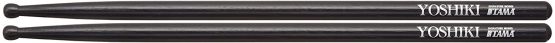 Tama Yoshiki X-Japan Signature TAMA-H-YKB Drumstick Pair Length 398 mm Diameter 14.3 mm Black - Image 2