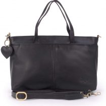 GIGI - Women's Large Leather Tote Handbag - Shoulder Bag/Cross Body With Extra Detachable Adjustable Strap - OTHELLO 6490