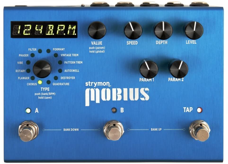 Strymon Mobius Modulation Guitar Effec ts Pedal - Effect for Guitars, Blue - Image 3