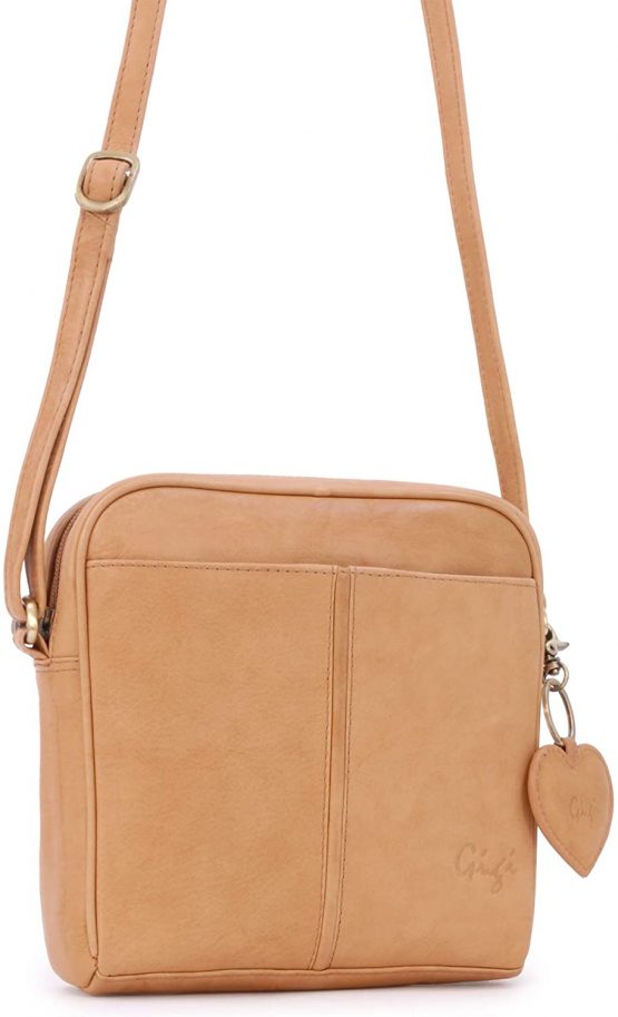 GIGI - Women’s Small Leather Cross Body Handbag - Shoulder Bag with Long Adjustable Strap - OTHELLO 22-29 - Image 4