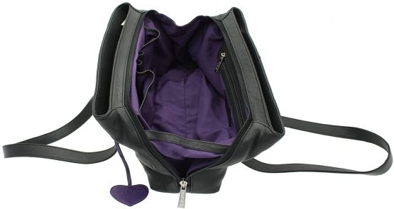 Mala Leather ANISHKA Collection Triple Zip Leather Shoulder Bag 758_75 - Image 4