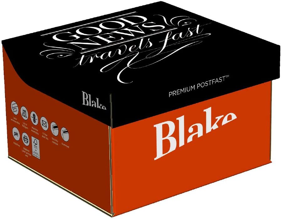 Blake Envelopes Premium Postfast PF748DG Kuvertierhüllen Briefumschläge Naßklebung Mit Fenster Weiß C5+ 162 x 235 mm - 90g/m² - Image 4