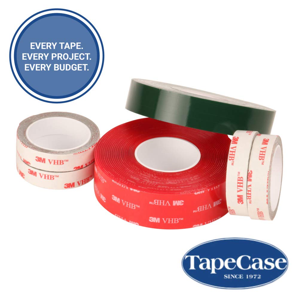 TapeCase 3M 4905 0.75"SQ-250 Clear Double Sided General Purpose Acrylic Tape, 20 mil (0.51mm) Thick, 0.75 in x 0.75 in Square/Rectangle (Pack of 250) - Image 2