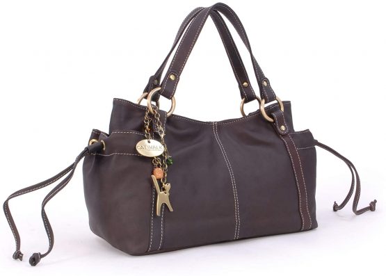 CATWALK COLLECTION HANDBAGS - Women's Soft Leather Top Handle/Slouchy Shoulder Bag - MIA