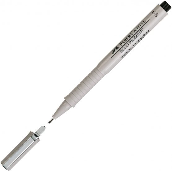 Faber-Castell Ecco Pigment Fibre Tip Pen, 0.8mm, Black - Image 2