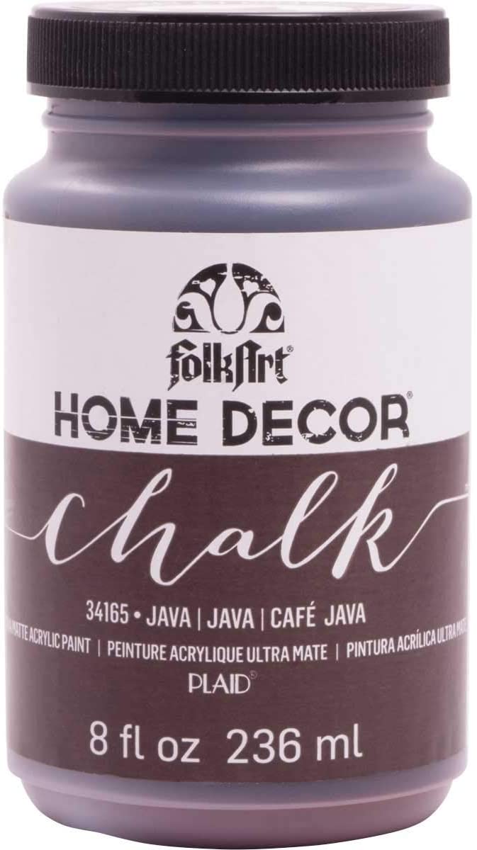 Plaid:Craft Folkart Home Decor Chalk Paint 8 Oz-Java, Brown, 236 ml (Pack of 1)