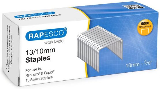 Rapesco S13100Z3 13/10 mm Galvanised Staples, Box of 5,000