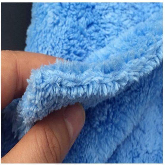 Kingsheep 6Pack Microfibre Car Drying Towel, Edgeless Microfibre Detailing Cloth, Super Absorbent Car Care Wash Buffing Cloth for Detailer,Cleaning Towels 16"x16" Ultra Plush Car Towel 450gsm (Blue) - Image 3