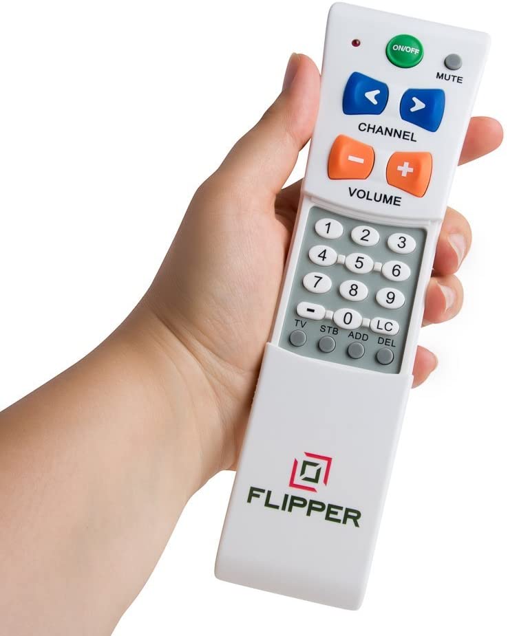 Flipper Big Button Remote for Seniors, Elderly - Universal TV - Set Favorite Channels - Learning - Supports IR Devices - Image 4