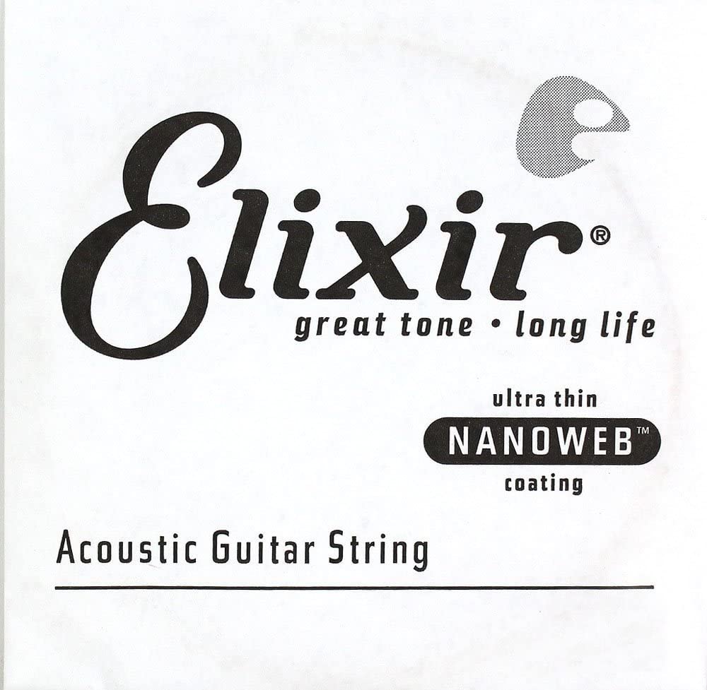 Elixir Strings Acoustic Phosphor Bronze Guitar String NANOWEB Coating, .042, no Colour