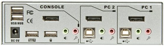 LINDY 39304 2 Port KVM Switch Pro USB 2.0, DisplayPort 1.2 with TTU, Silver - Image 3