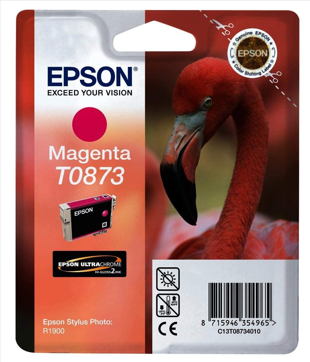 Epson Original T0873 Magenta Ink Cartridge, Genuine, 1