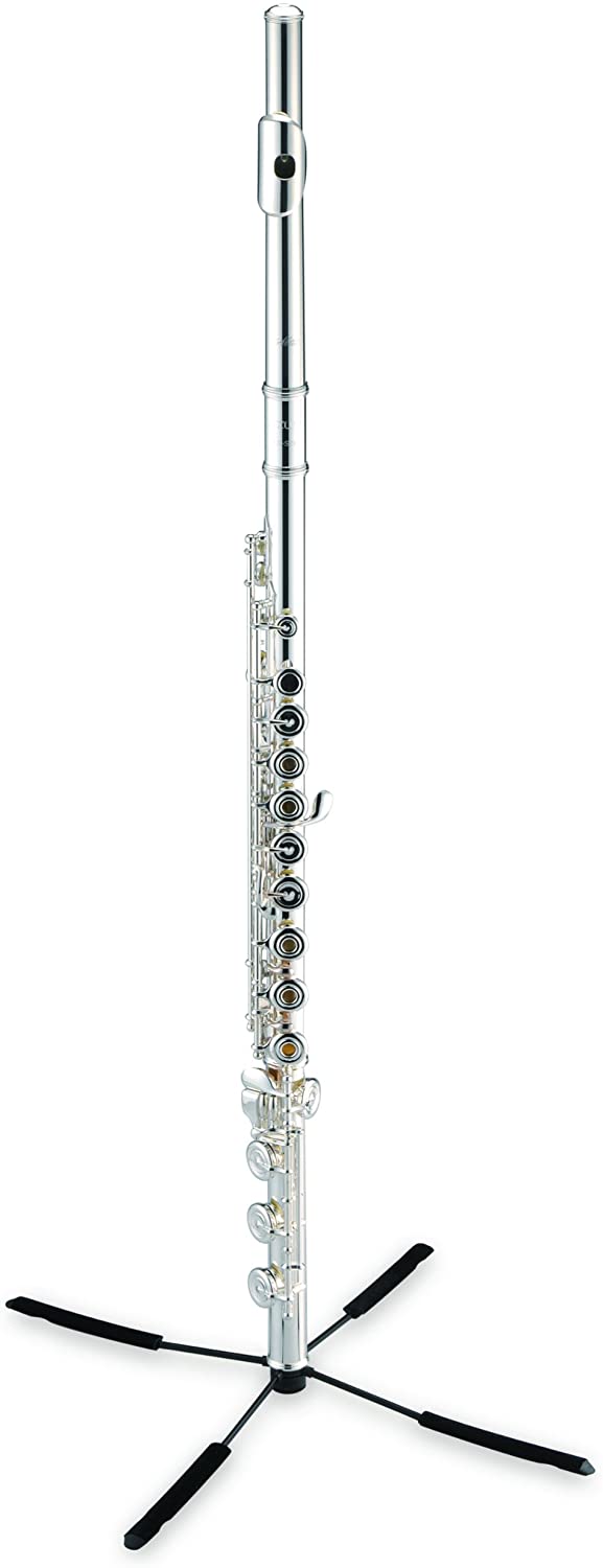 Hercules DS461B In-Foot Joint Flute Stand, Black & Yellow, 6.5 Inch - Image 3