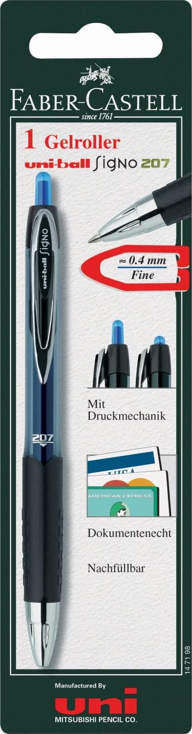 uni-ball 147198 0.4 mm "Signo 207" Gel Pen - Blue