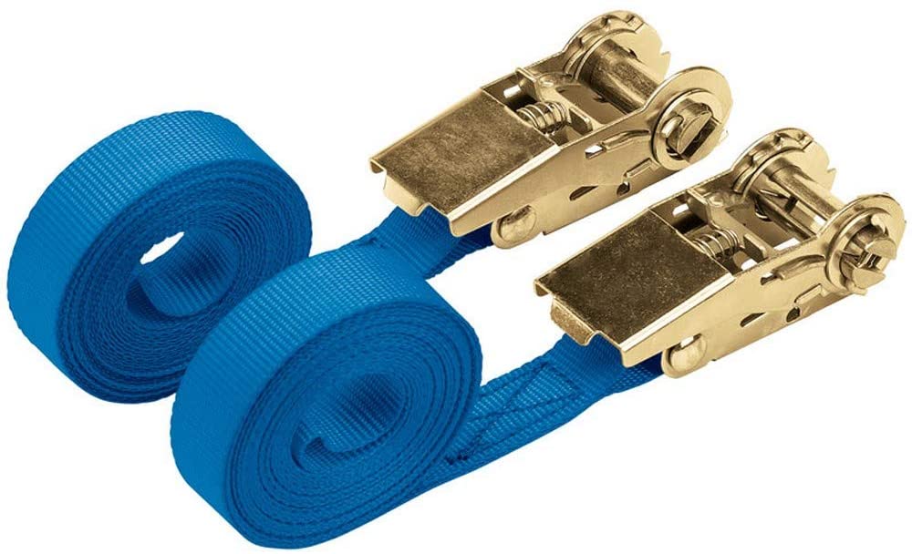 Draper 60966 2 Piece Ratcheting Tie Down Straps, 250 kg Capacity, Blue, 4.5 m x 25 mm