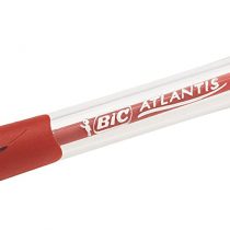 BIC Atlantis medium point ballpen with red ink