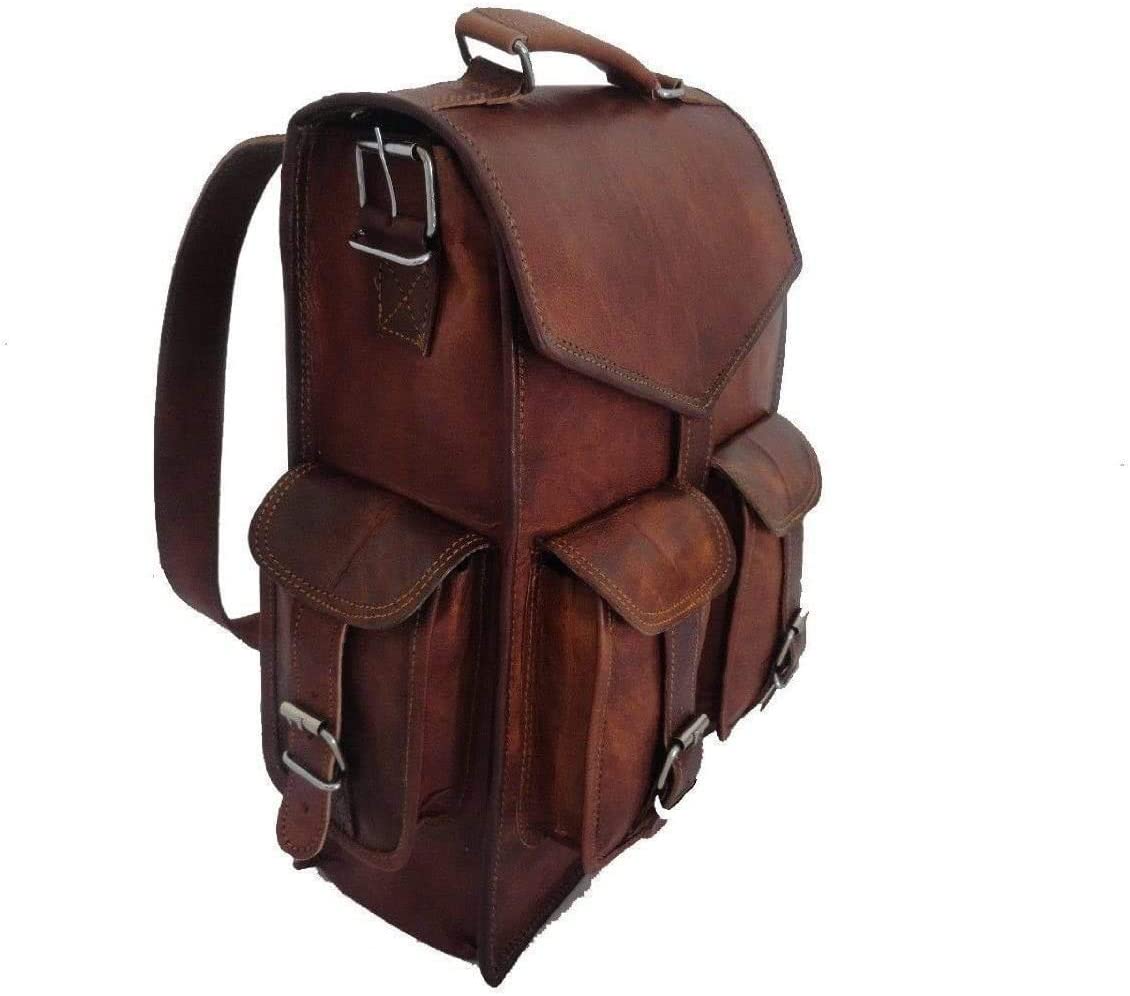 ALASKA EXPORTS 15" Men's Auth Real Leather Messenger Bags Laptop Briefcase Satchel backpack Bag Rucksack Sling - Image 4