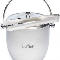 BarCraft KCBCICEBUC Ice Bucket with Lid and Tongs in Gift Box, Stainless Steel, 1.9 Litre