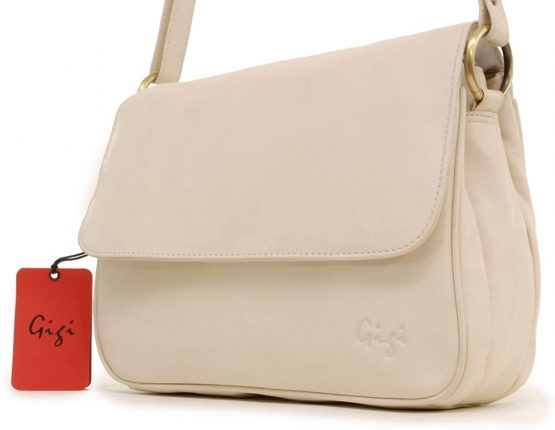 GIGI - Women's Leather Flap Over Cross Body Handbag - Shoulder Bag with Long Adjustable Strap - OTH1008 - Image 3