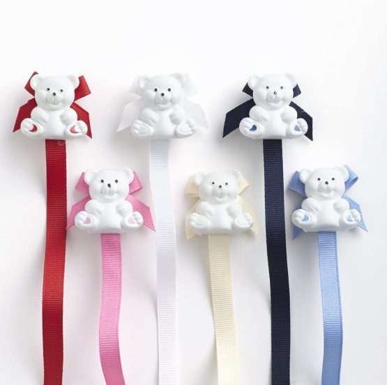 Baby Buddy Pacifier Holder Clip - Cute Fashionable Bear Clips onto Baby’s Shirt, Snaps to Paci, Teether, Toy - for Babies 4+ Months - Pacifier Clip for Toddlers Boys & Girls, Red, 1 Count - Image 3