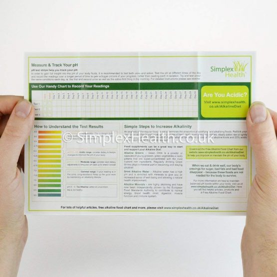 SimplexHealth pH Dual Test Strips to Test Urine & Saliva (25 STRIPS) - Image 2