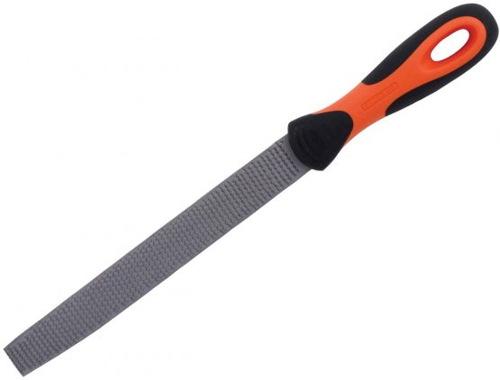 Bahco 6-342-08-2-2 IR6-342-08-2-2 Hieb 2 Half Round Rasp with Handle, Multi-Colour, 200 mm
