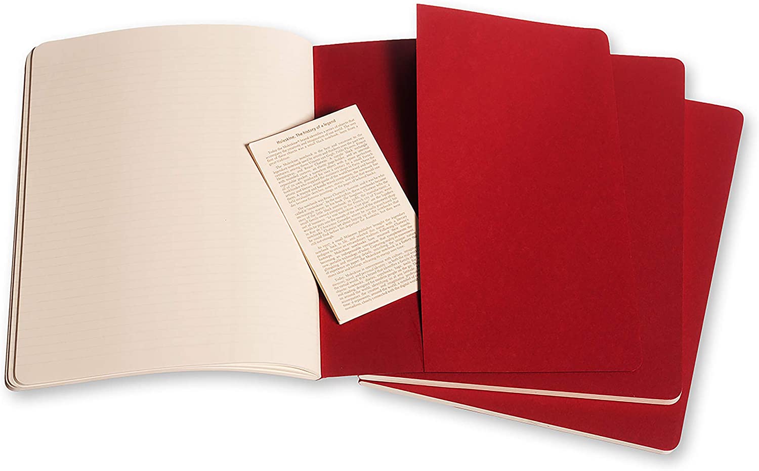 Moleskine Ruled Cahier: Extra Large ( Srl) book, Cranberry Red, XLarge - Image 4