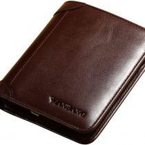 Men's Genuine Cowhide Wax Leather Extra Capacity Bifold Wallet