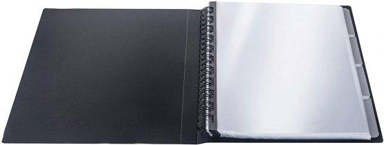'Elba 400074751 Flexible Display Book Art Studio A4 Polypropylene 30 Interchangeable Pockets 2 Assorted Colours: Black, White (Pack of 5) - Image 4