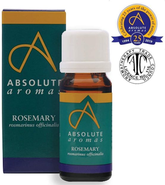 Absolute Aromas Rosemary Essential Oil 10ml - 100% Pure, Natural, Undiluted, Cruelty Free and Vegan – for use in Aromatherapy, Diffusers, Hair Care and Skincare