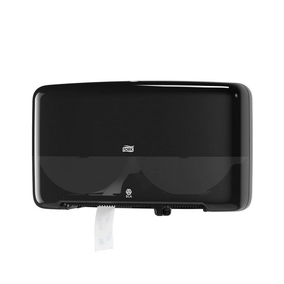 Tork W5509 Jumbo Toilet Paper Roll Plastic Dispenser, Black - Image 2