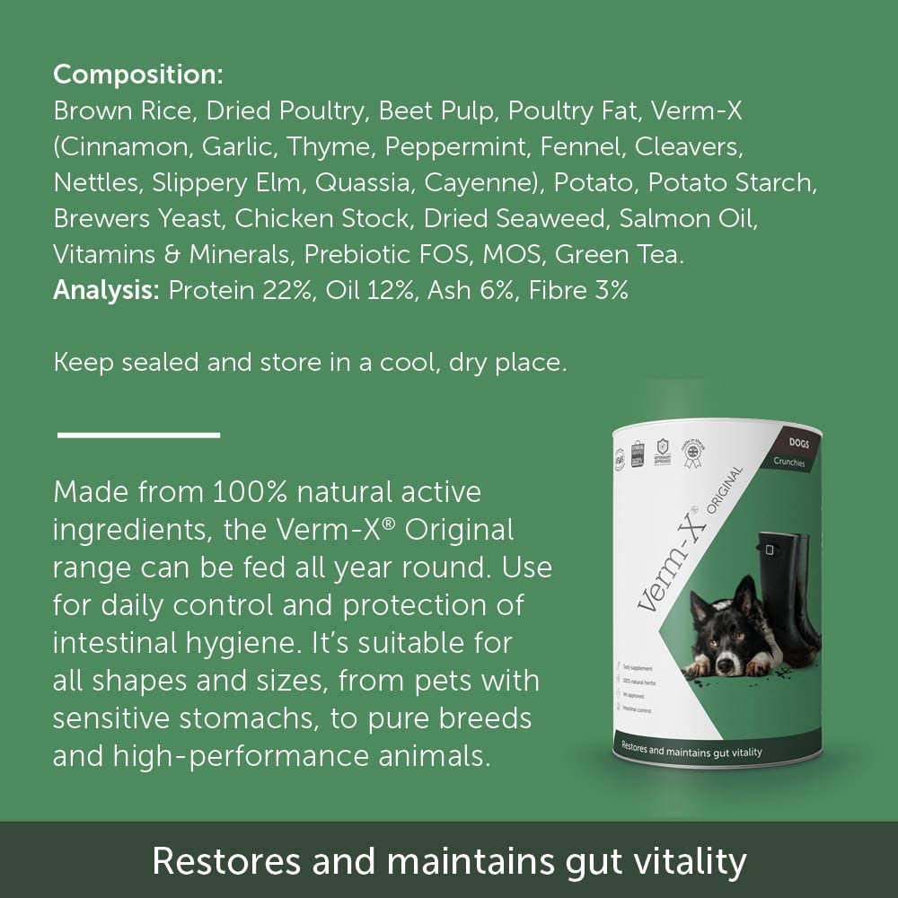 Verm-X All Natural Dog Treat Supplement, Original Crunchies for Dogs Supports Intestinal Hygiene & Gut Vitality - Image 2